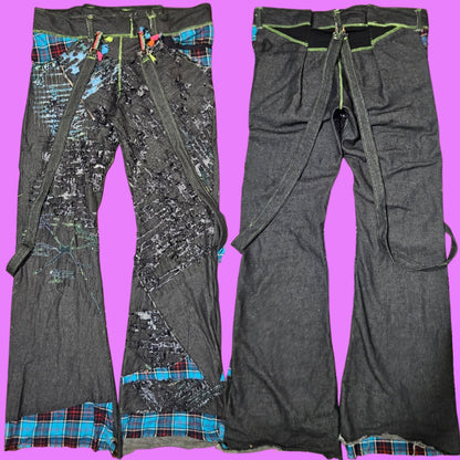 Nautical boro bondage jeans
