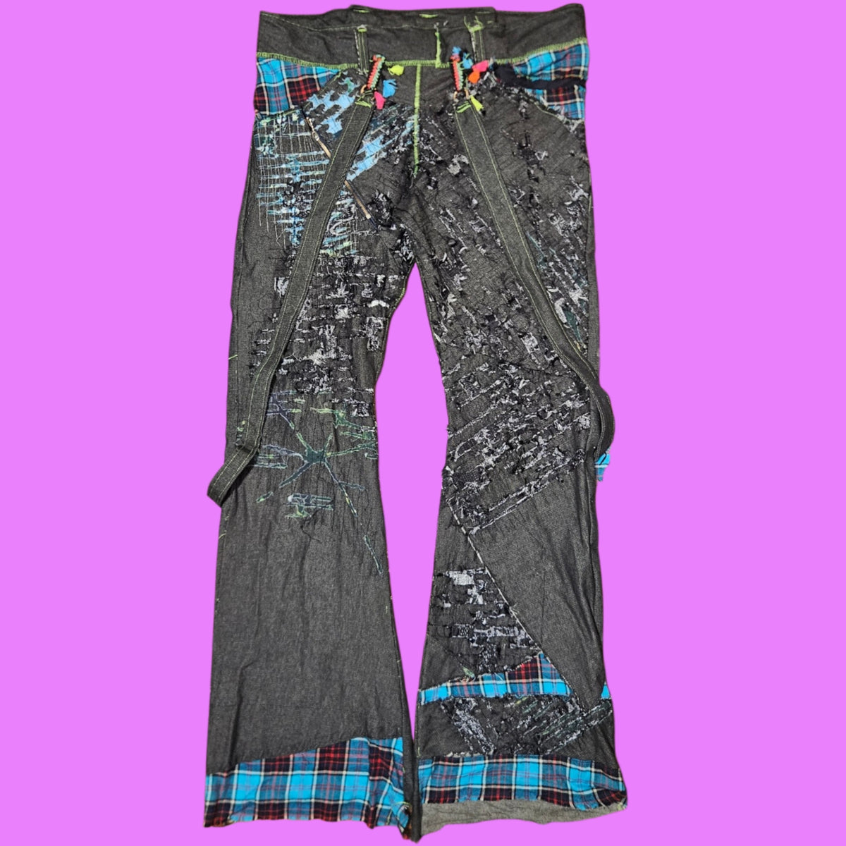 Nautical boro bondage jeans