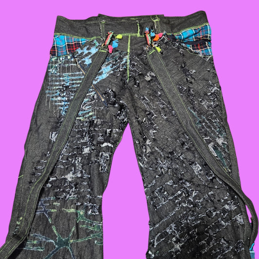 Nautical boro bondage jeans