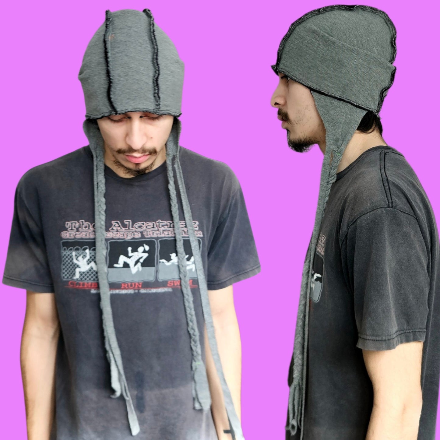 Braided esqo skullcap (mearl grey)