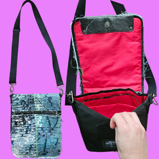 Boro messenger bag (blueberry)