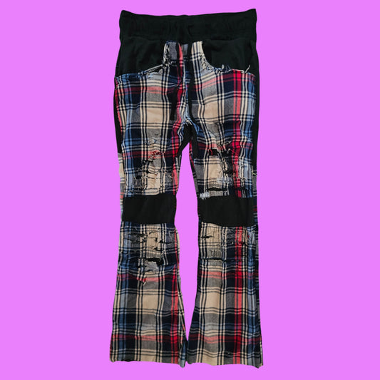 Torn hybrid plaids.