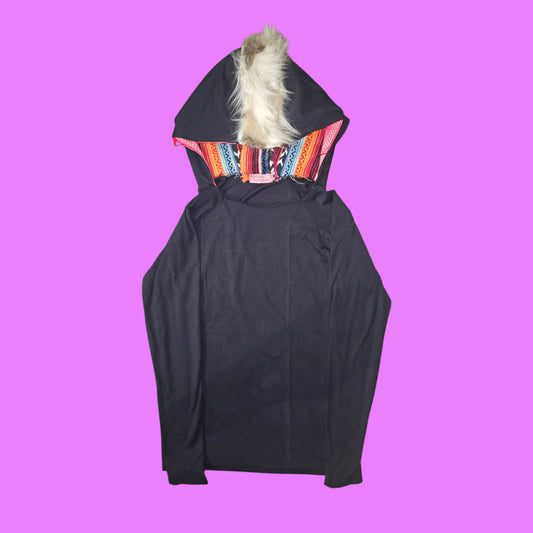 Black piel fitted longsleeve