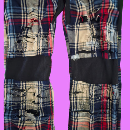 Torn hybrid plaids.